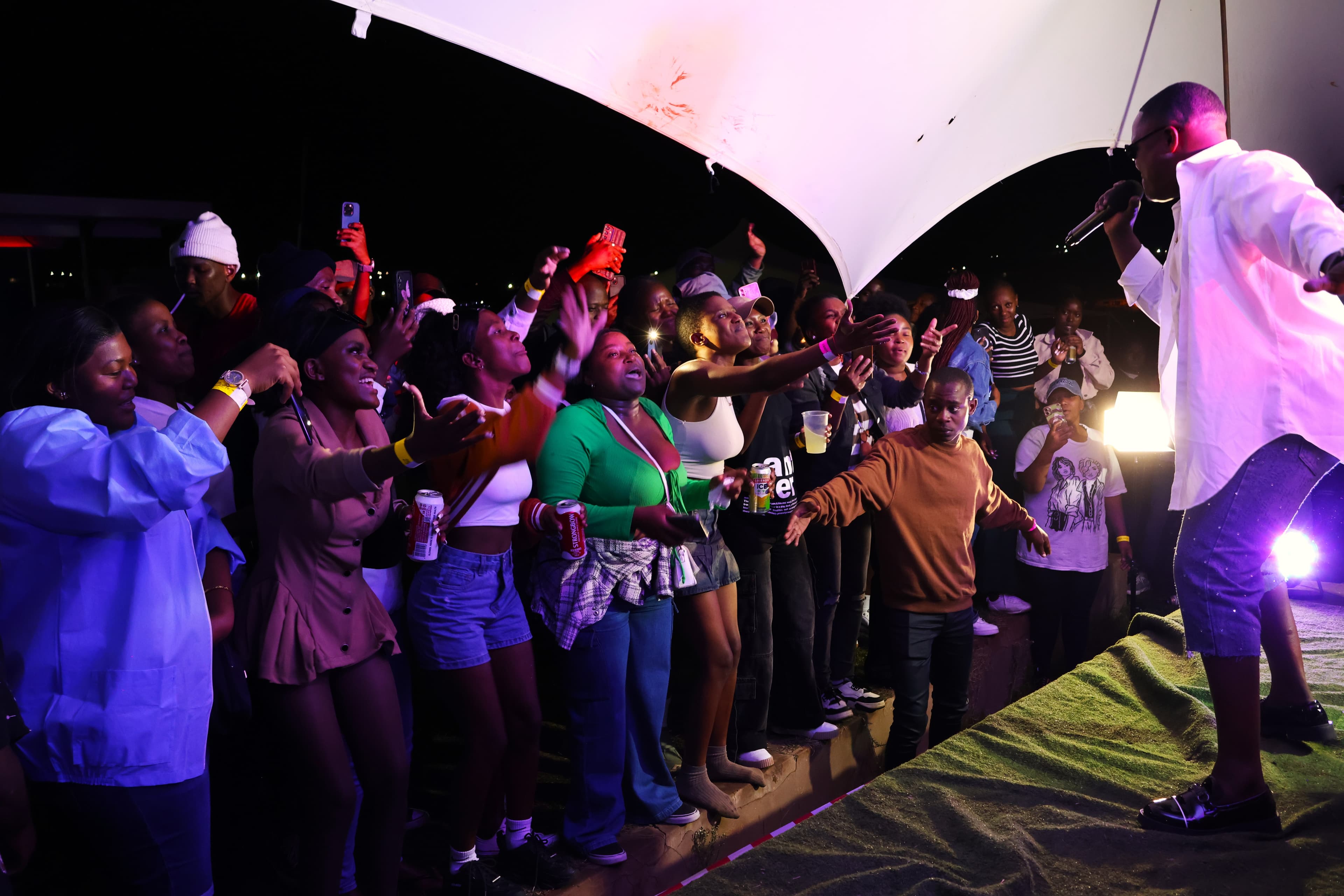 Olefied Khetha and Navigator Gcwensa at a Ventures Crew event